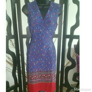 NWT Anne Klein Mariner Combo Wrap Dress Size 2